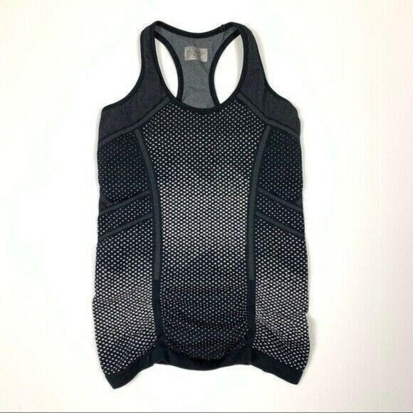 Athleta Black White Racerback Athletic Tank Top Breathable Stretchy Small - Picture 5 of 5